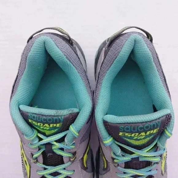 SAUCONY ESCAPE TR  Run Trail Running Hiking Shoes Gray Teal Womens Sz 9.5 - Picture 8 of 8